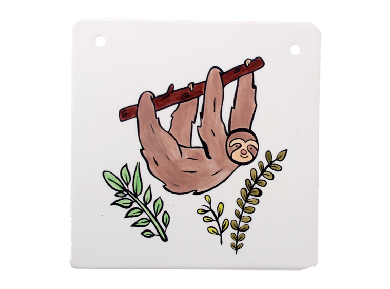 Hanging Sloth Plaque